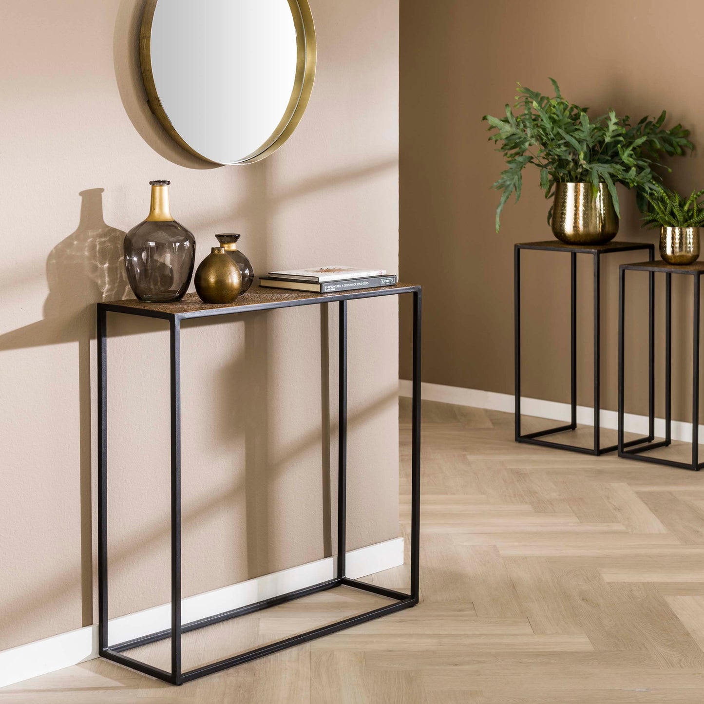 Schminktisch – 75×25×75 cm – Antikbronze | Modell N0188