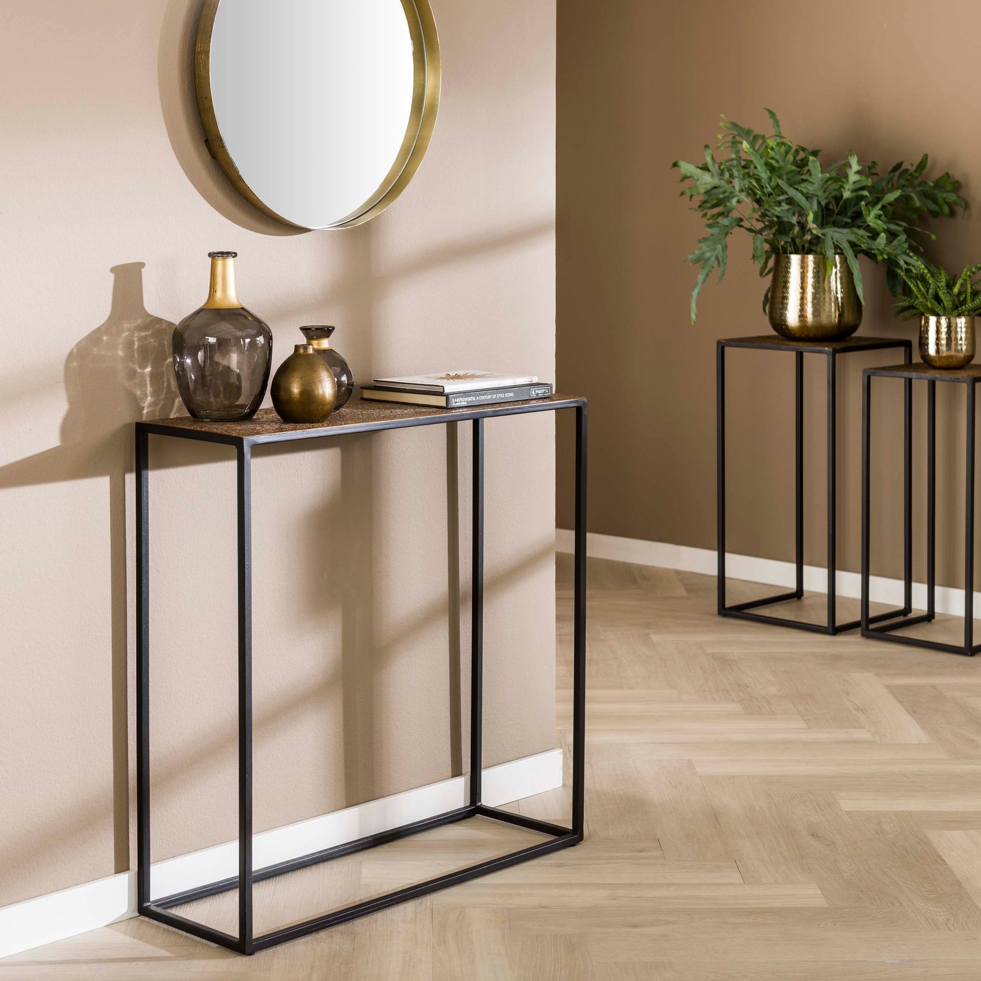 Schminktisch – 75×25×75 cm – Antikbronze | Modell N0188