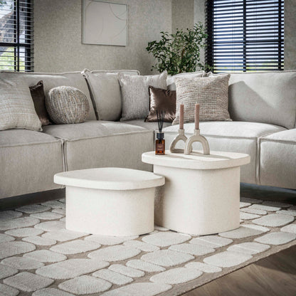 Couchtisch – organisch – 57×44×40 cm – Marmor composite | Modell N0190