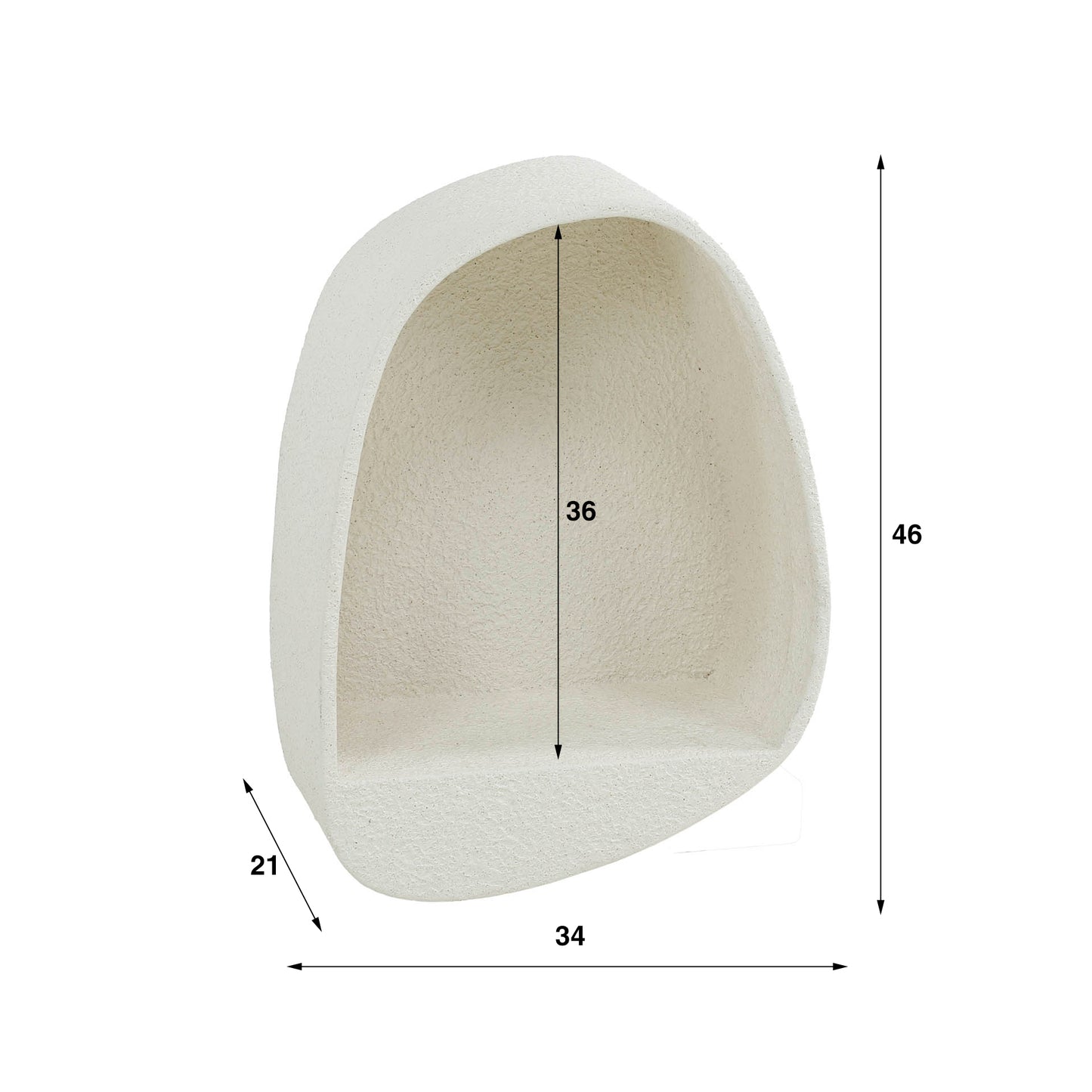 Wandregal – 34×21×46 cm – Marmor composite | Modell N0191