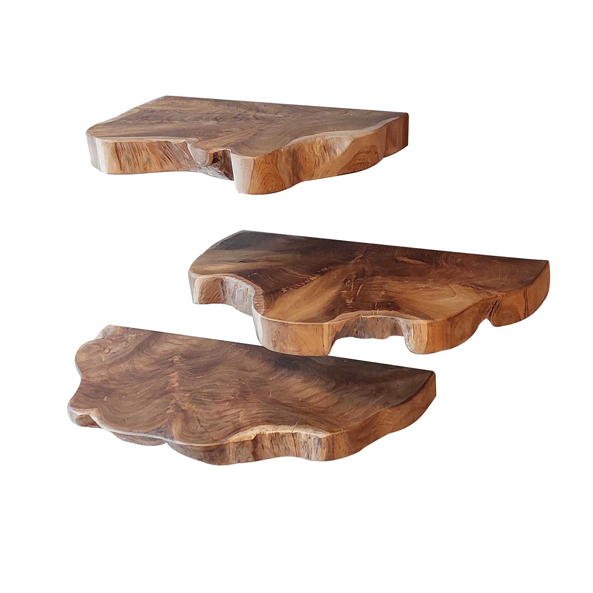Wandregal – 55×25×4 cm – Massiv Teak | Modell N0193