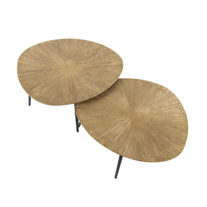 Couchtisch – organisch – 77×60×43 cm – Ray Antikgold | Modell N0194