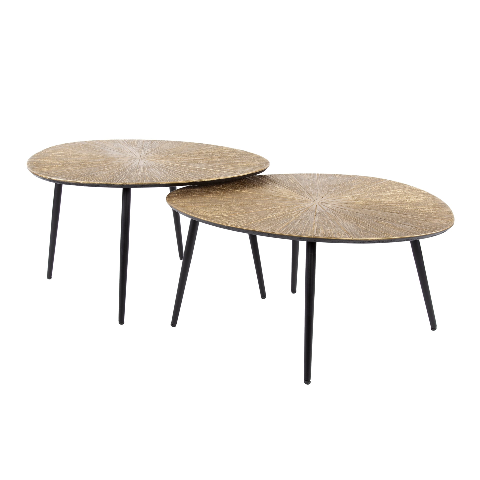 Couchtisch – organisch – 77×60×43 cm – Ray Antikgold | Modell N0194