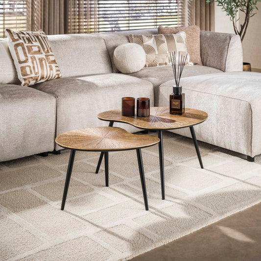 Couchtisch – 71×56×40 cm – Ray Antikgold | Modell N0195