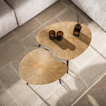 Couchtisch – 71×56×40 cm – Ray Antikgold | Modell N0195