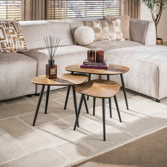 Couchtisch – 62×51×43 cm – Ray Antikgold | Modell N0196