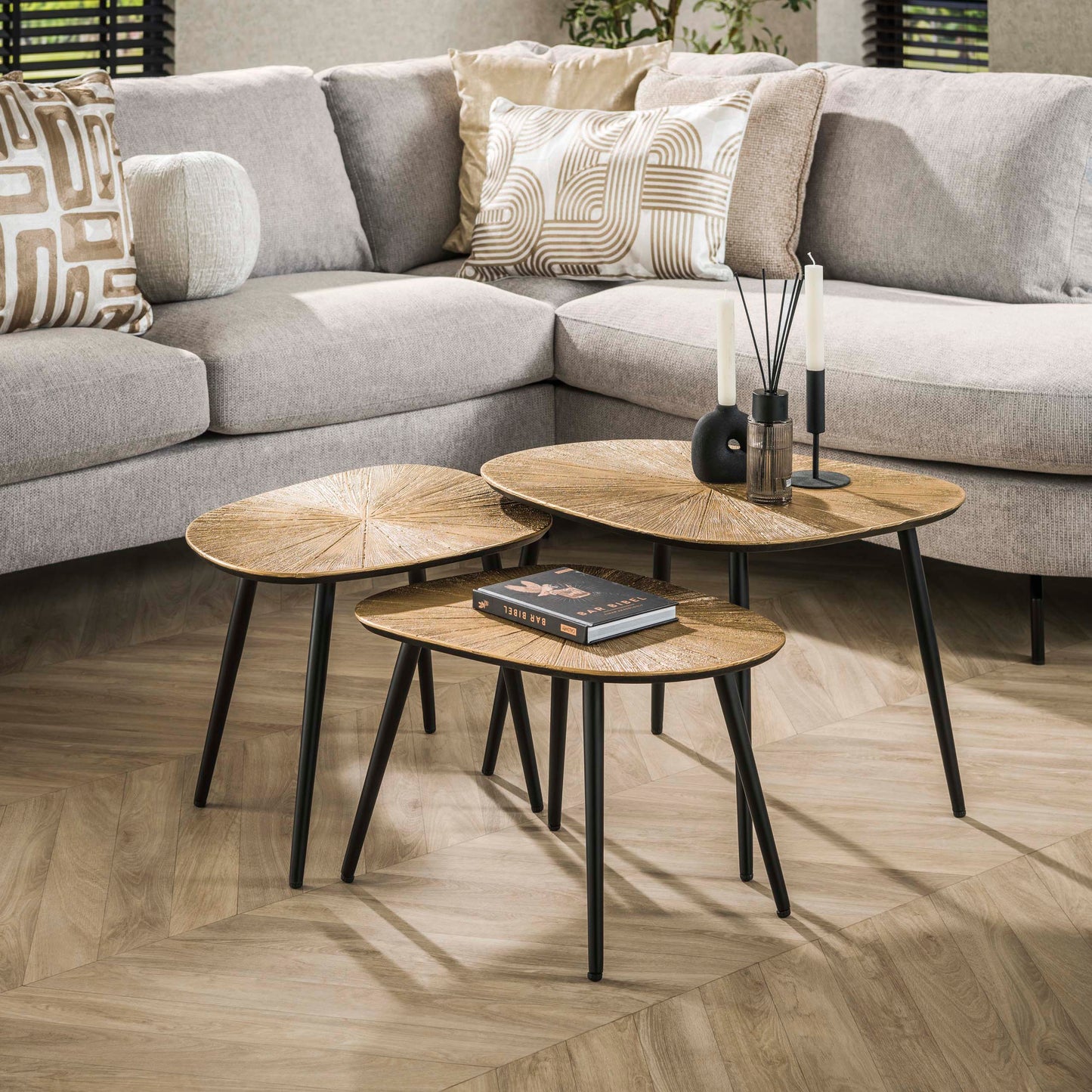 Couchtisch – 62×51×43 cm – Ray Antikgold | Modell N0196