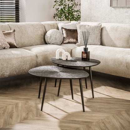 Couchtisch – 76×61×43 cm – Dunkelbraunes Bronze | Modell N0197