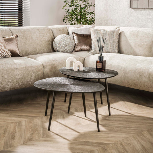 Couchtisch – 76×61×43 cm – Dunkelbraunes Bronze | Modell N0197