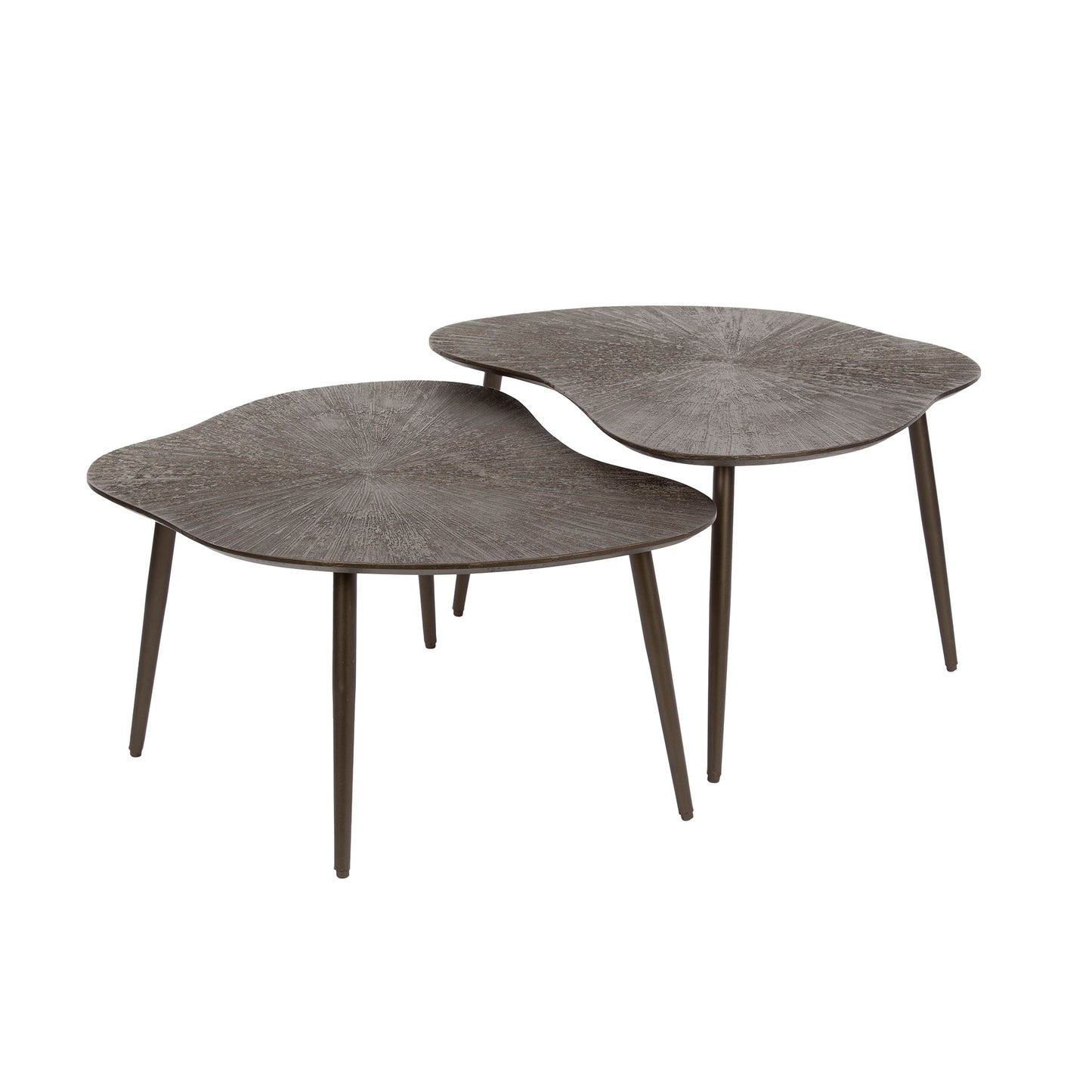 Couchtisch – organisch – 76×62×41 cm – Dunkelbraunes Bronze | Modell N0198