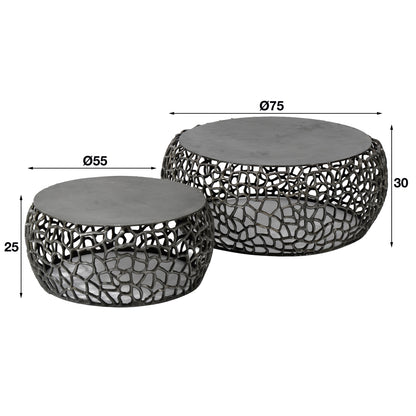 Couchtisch – 75×75×30 cm – Schwarznickel | Modell N0201