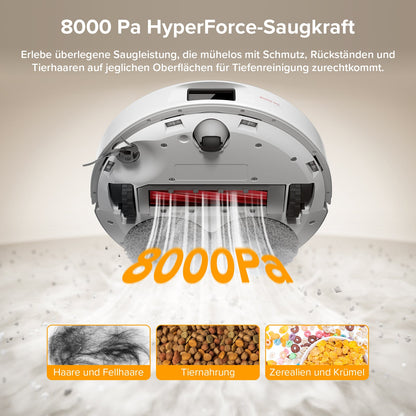 Roborock QV 35A Saugroboter Set (verbessert von Qrevo S) mit Multifunktionsdock (mit Staubsaugerbeutel*2 Stück)