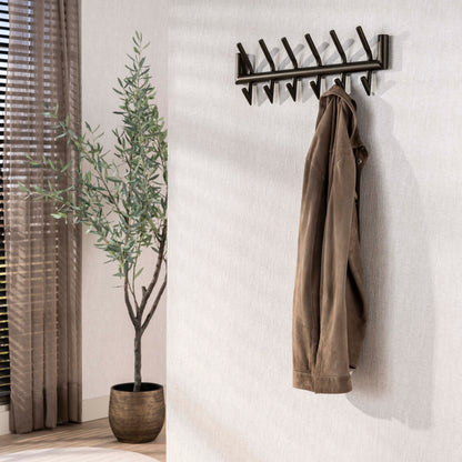 Garderobe – 6 haken – 59×10×18,5 cm – Drift brown | Modell N0204
