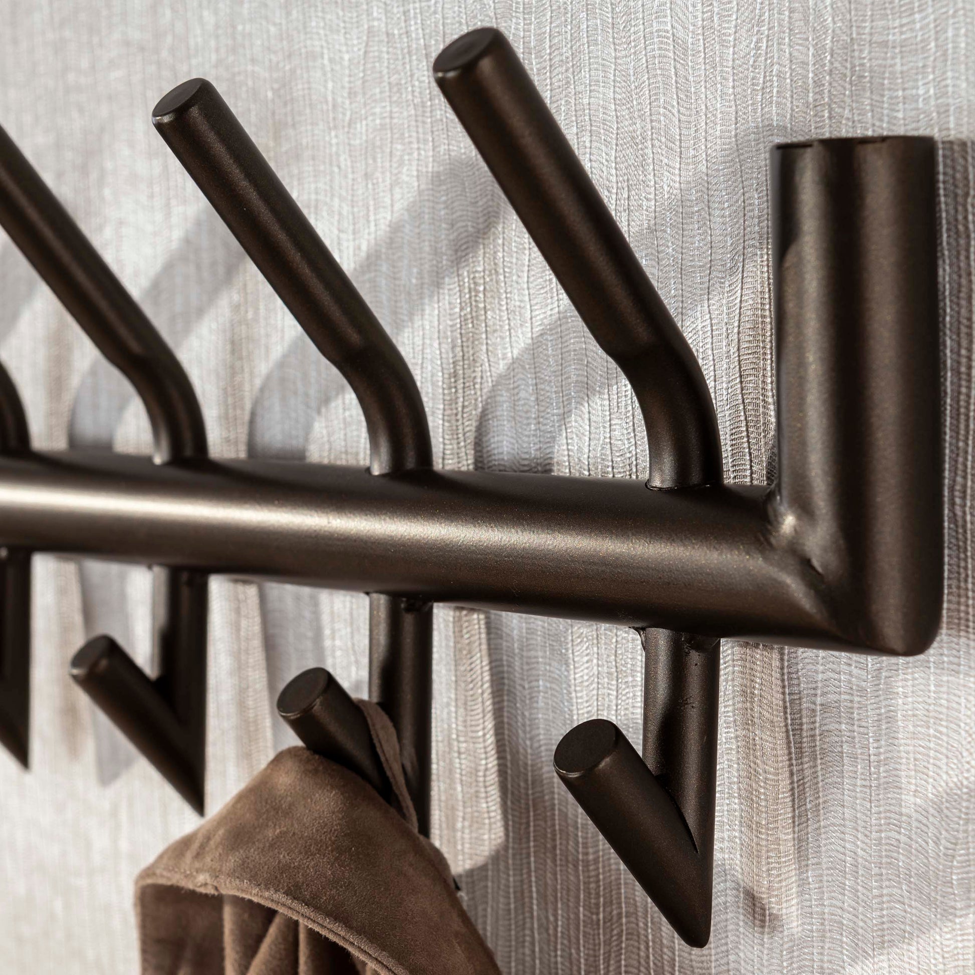 Garderobe – 6 haken – 59×10×18,5 cm – Drift brown | Modell N0204