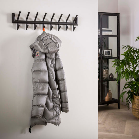 Garderobe – 8 haken – 78×10×19 cm – Matt dunkelgrau | Modell N0205
