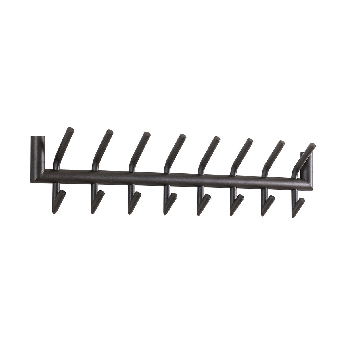 Garderobe – 8 haken – 78×10×19 cm – Matt dunkelgrau | Modell N0205