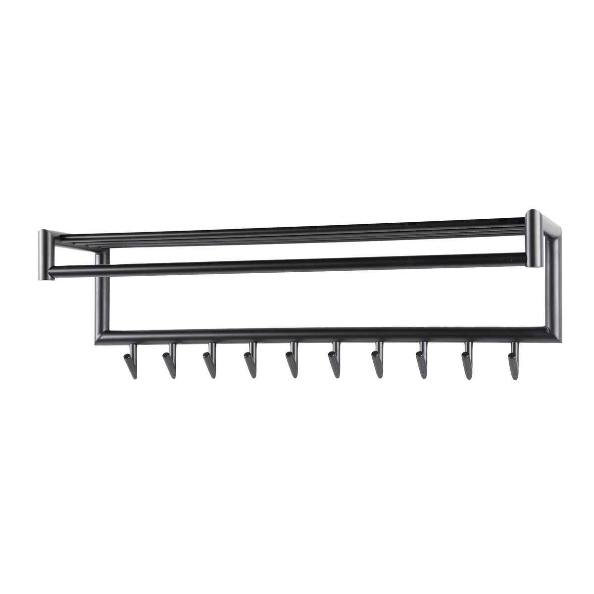 Garderobe – hutablage – 100×27×30 cm – Matt dunkelgrau | Modell N0206