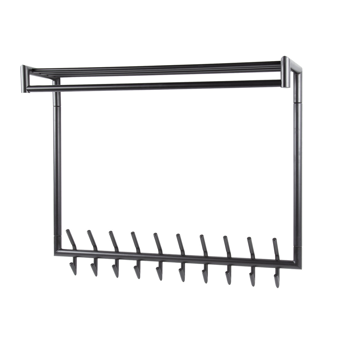 Garderobe – hutablage – 100×27×80 cm – Matt dunkelgrau | Modell N0207
