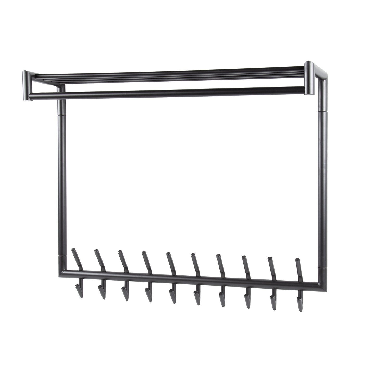 Garderobe – hutablage – 100×27×80 cm – Matt dunkelgrau | Modell N0207