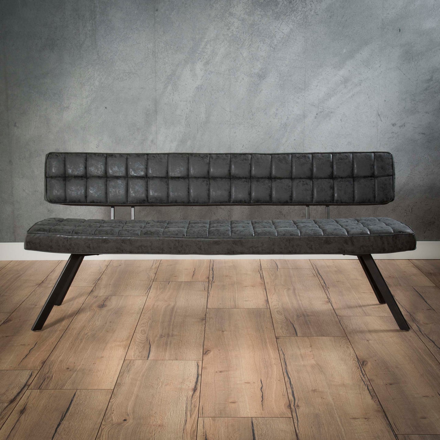 Esszimmerbank – 180×54×83 cm – Wax PU schwarz | Modell N0208