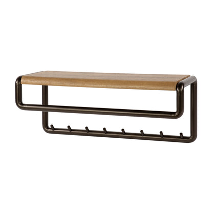 Garderobe – hutablage 8 haken – 80×30×33 cm – Drift brown | Modell N0209