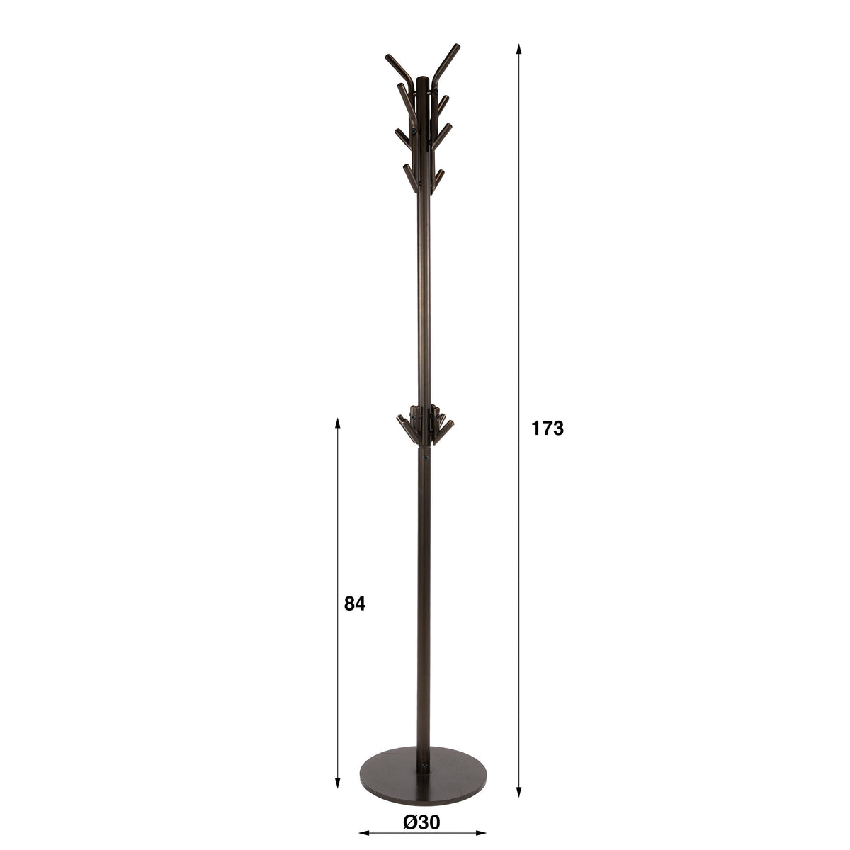 Garderobe – 30×30×173 cm – Drift brown | Modell N0215