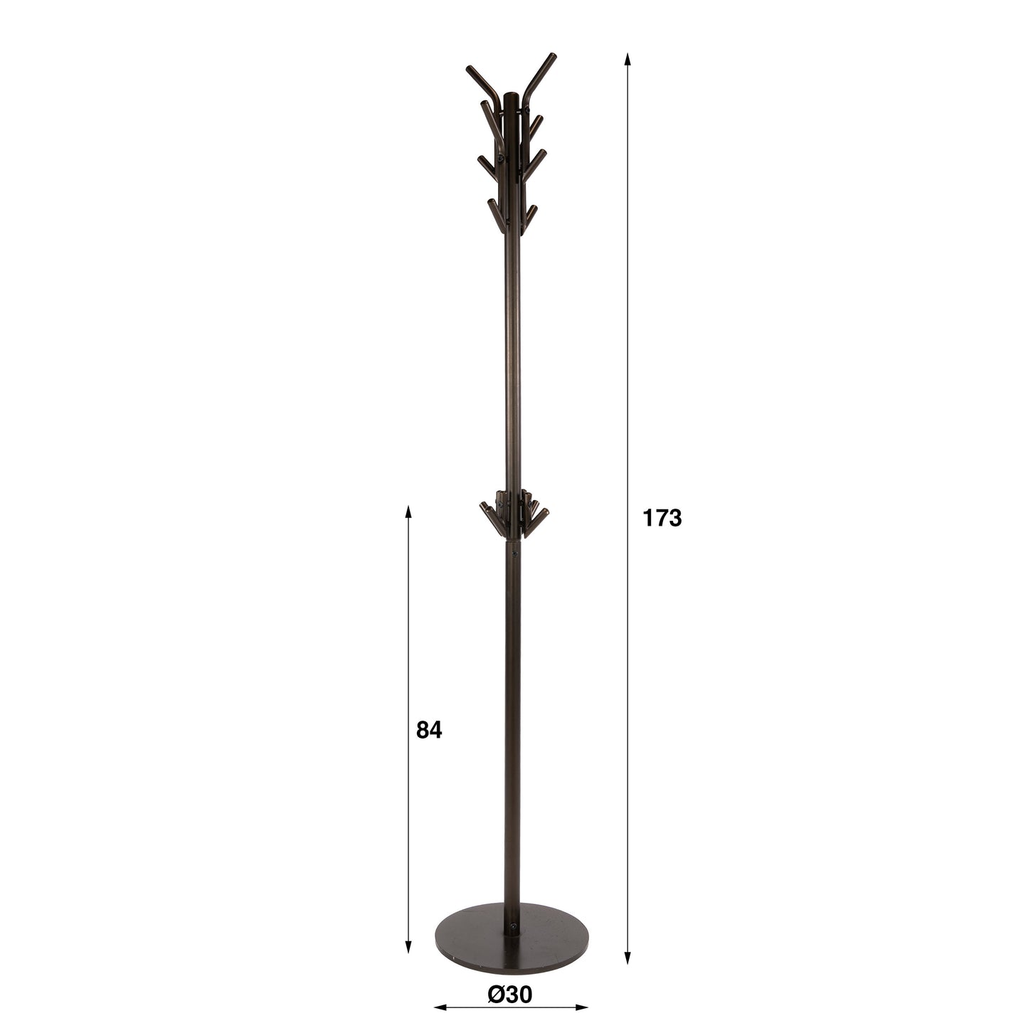 Garderobe – 30×30×173 cm – Drift brown | Modell N0215