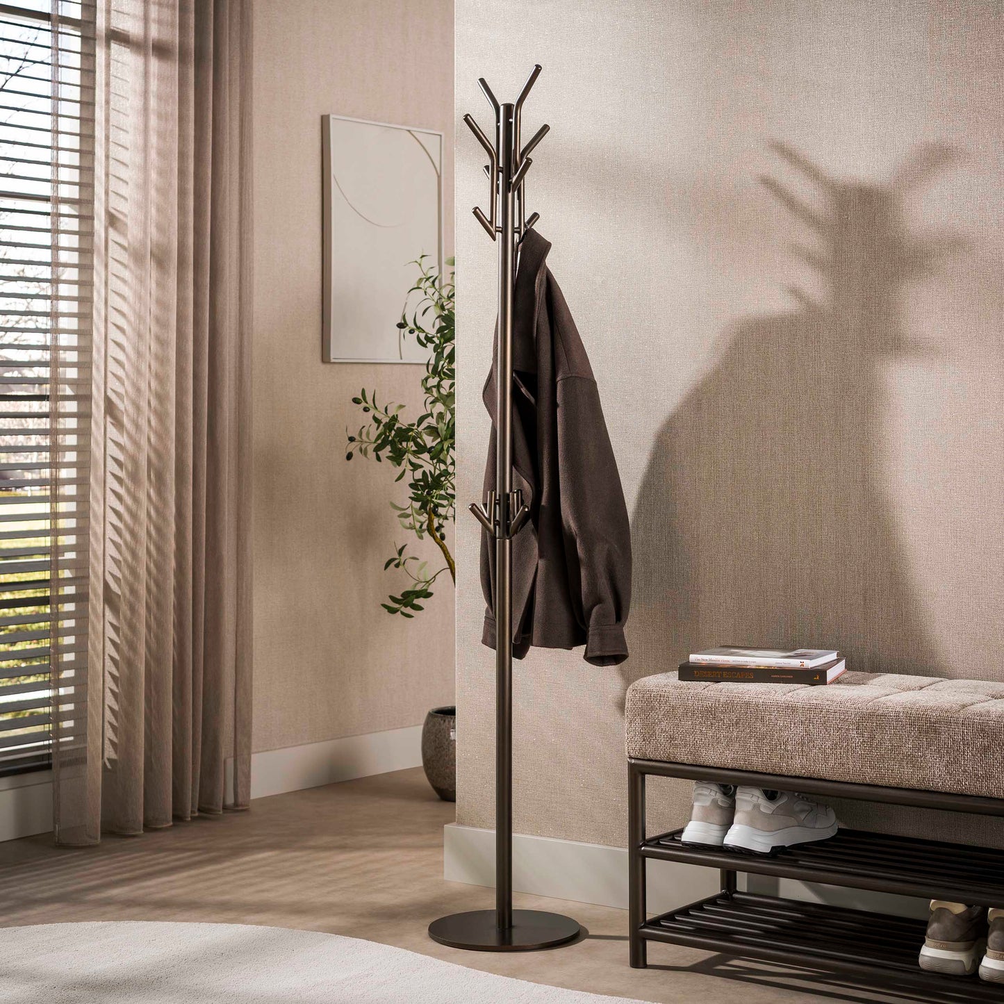 Garderobe – 30×30×173 cm – Drift brown | Modell N0215