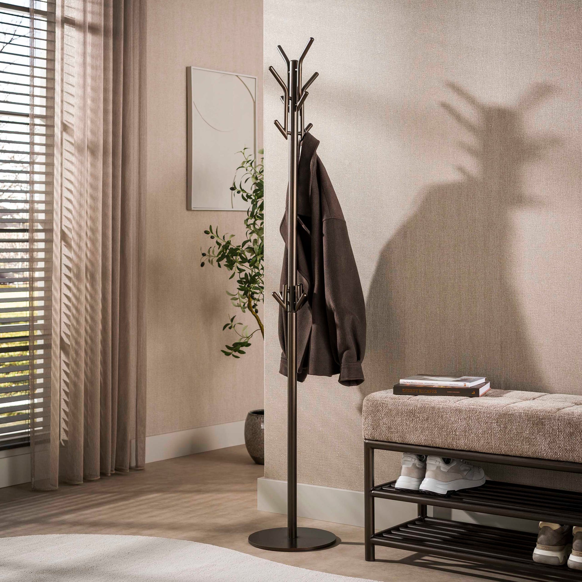 Garderobe – 30×30×173 cm – Drift brown | Modell N0215