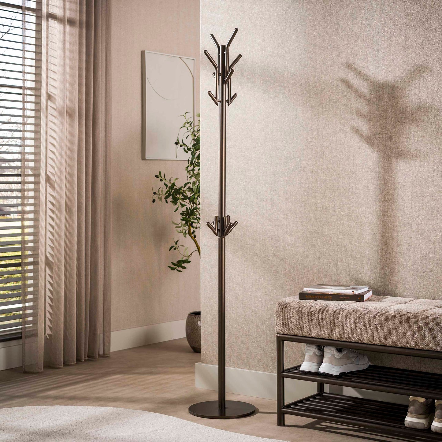 Garderobe – 30×30×173 cm – Drift brown | Modell N0215
