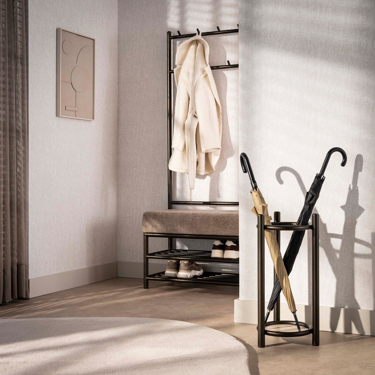 Schirmständer – rund – 30×30×60 cm – Drift brown | Modell N0217