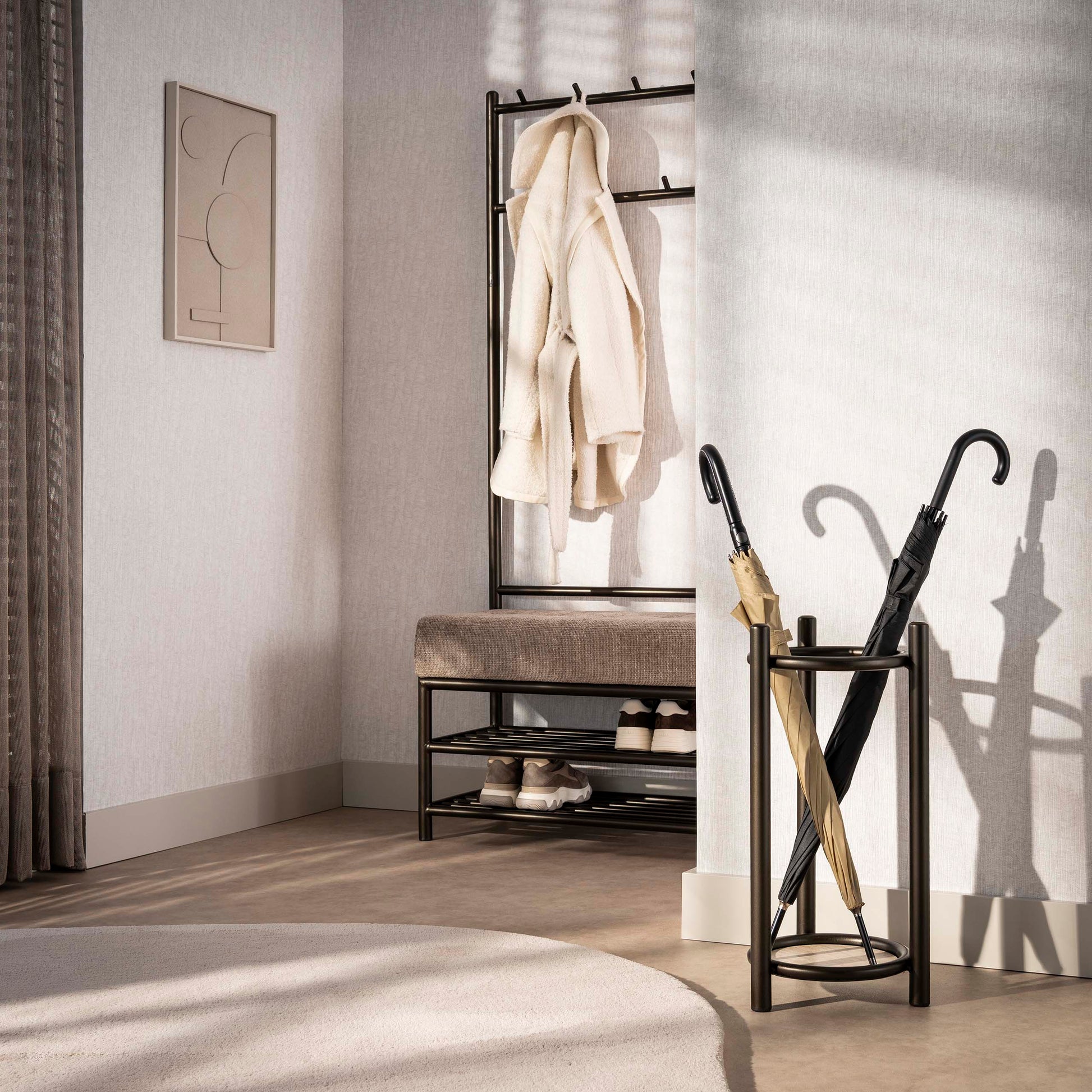 Schirmständer – rund – 30×30×60 cm – Drift brown | Modell N0217