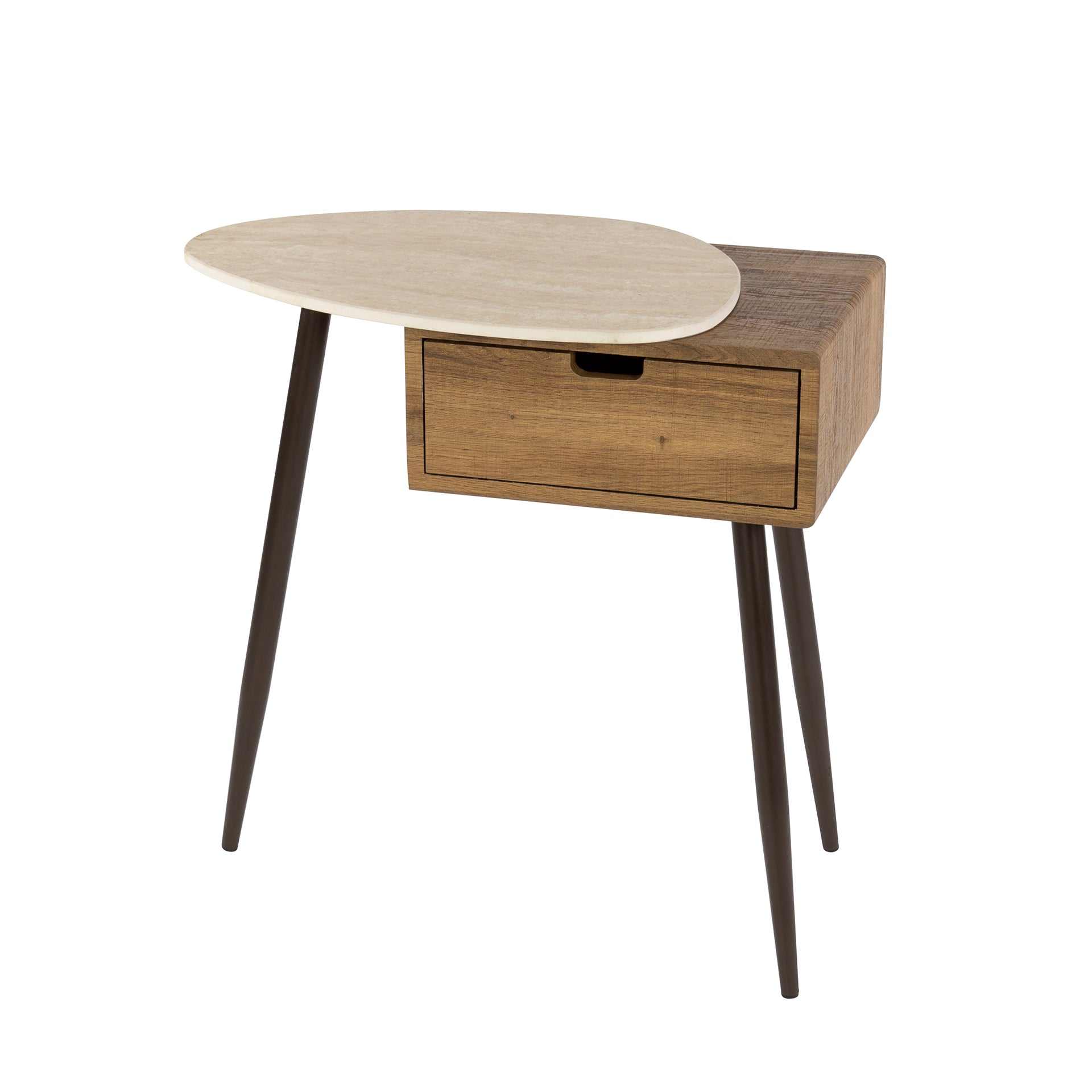 Nachttisch – 60×35×60 cm – Keramik travertin | Modell N0219
