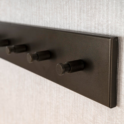 Garderobe – 6 haken – 60×5×10 cm – Drift brown | Modell N0222
