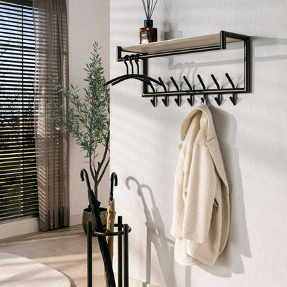 Garderobe – hutablage – 85×27×40 cm – Melamin Travertin | Modell N0226
