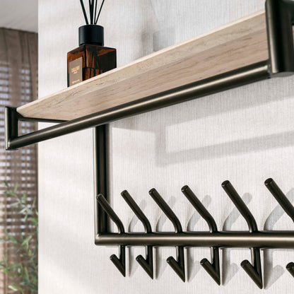 Garderobe – hutablage – 85×27×40 cm – Melamin Travertin | Modell N0226