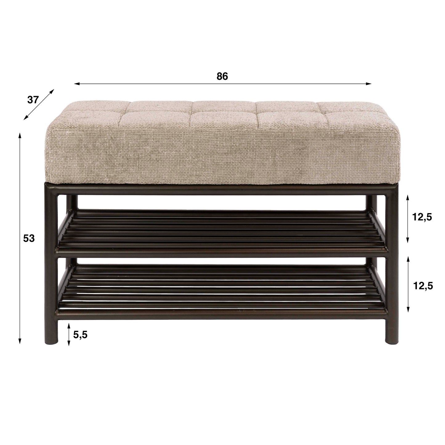 Wohnaccessoir – 86×37×53 cm – Drift brown | Modell N0228