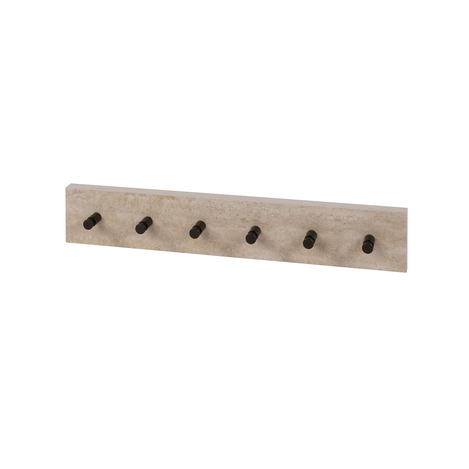 Garderobe – 6 haken – 60×7×10 cm – Keramik travertin | Modell N0229