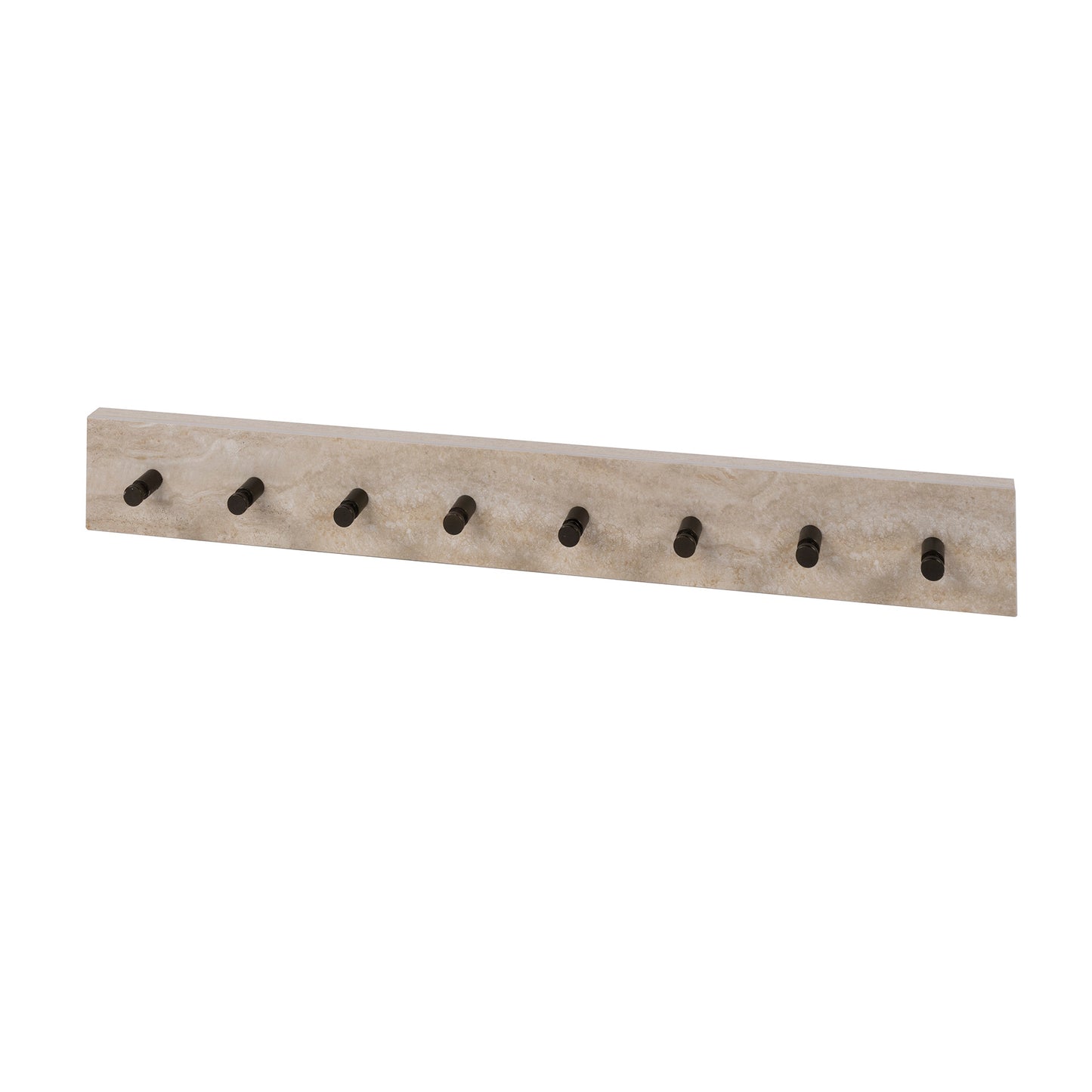 Garderobe – 8 haken – 80×7×10 cm – Keramik travertin | Modell N0230