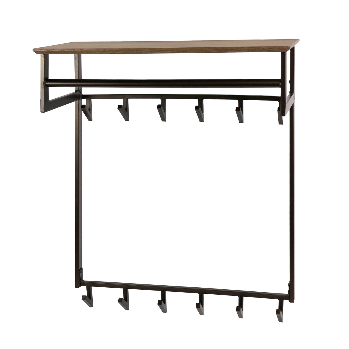 Garderobe – 6 haken – 80×30×94 cm – Drift brown | Modell N0232