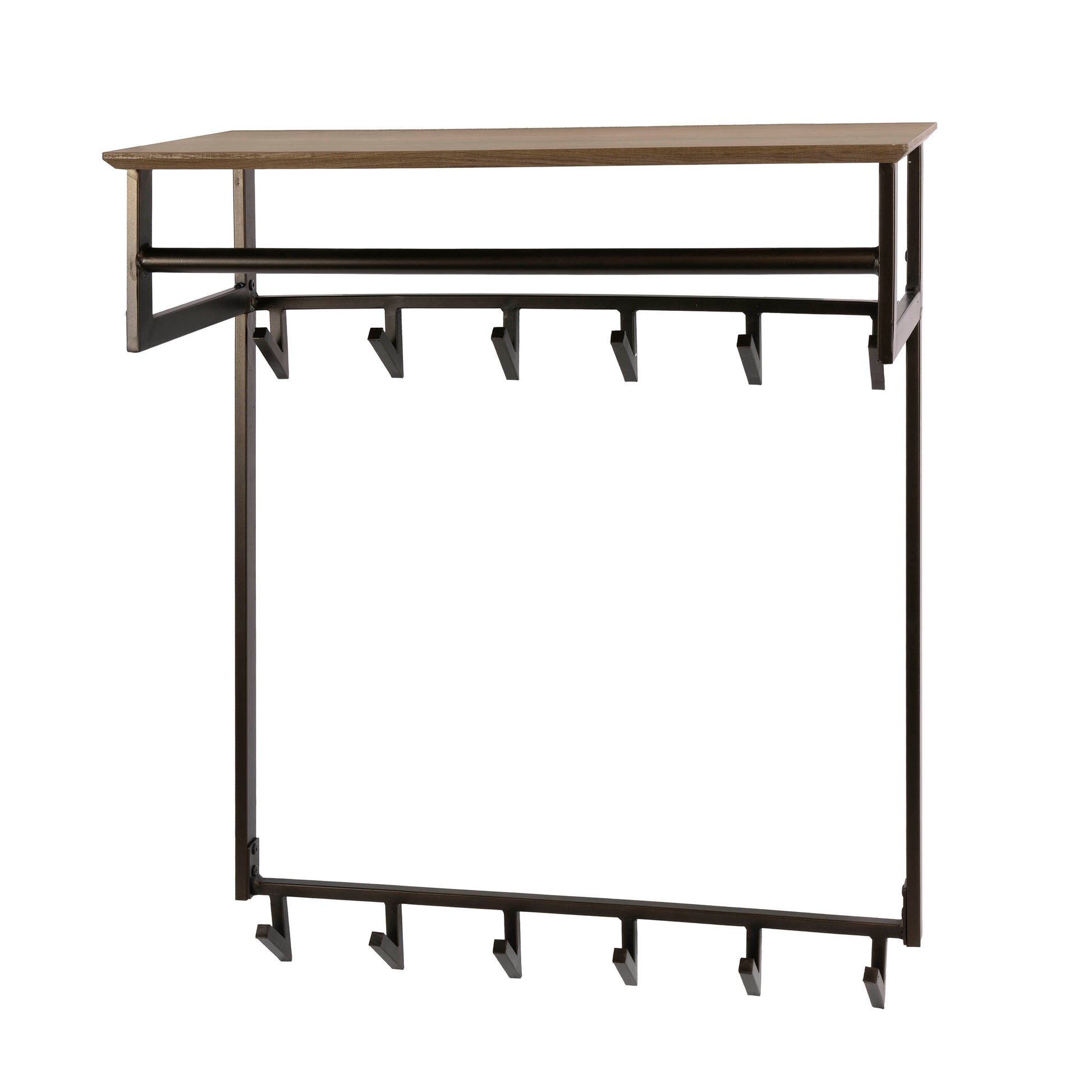 Garderobe – 6 haken – 80×30×94 cm – Drift brown | Modell N0232