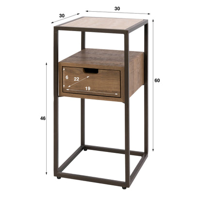 Nachttisch – 30×30×60 cm – Keramik travertin | Modell N0233
