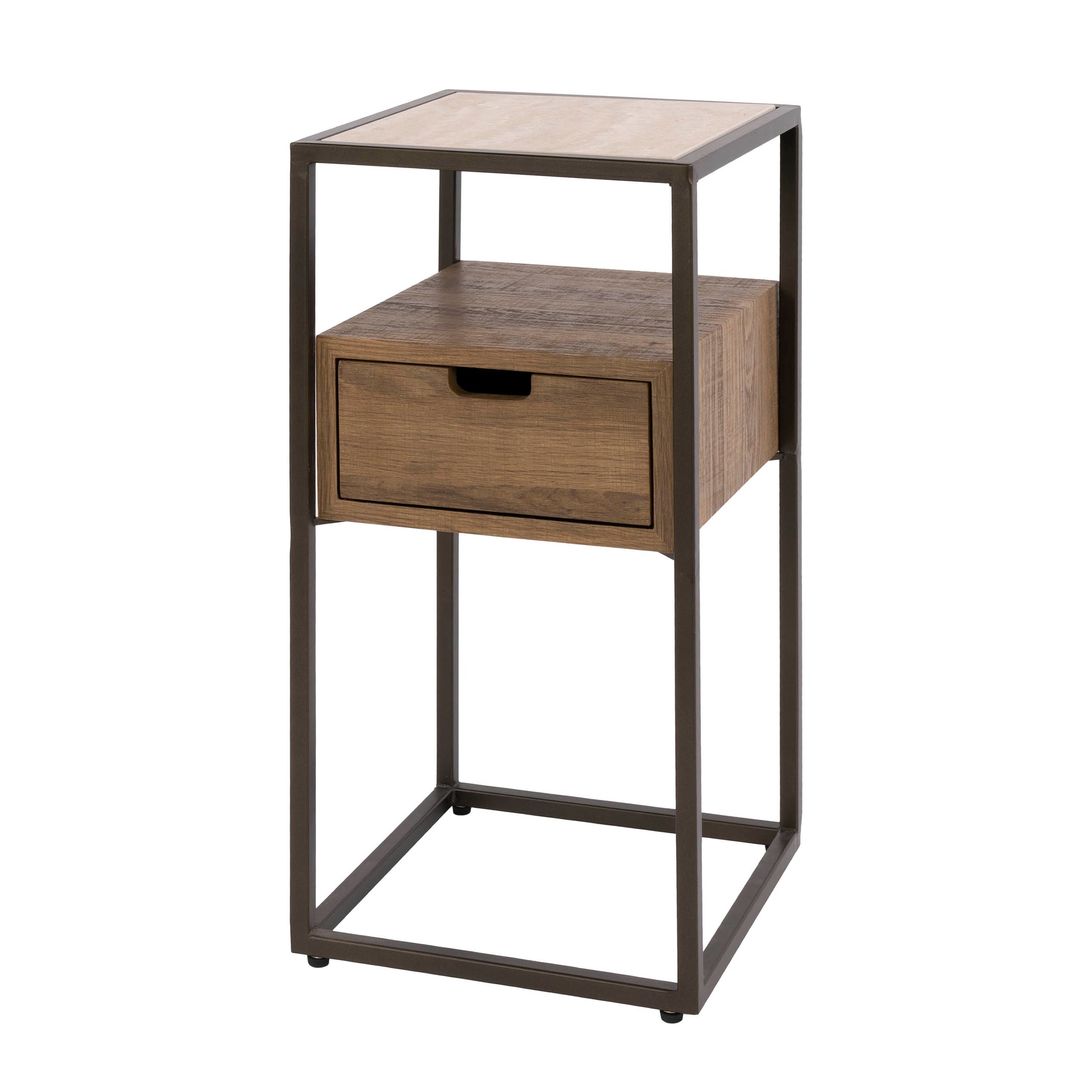 Nachttisch – 30×30×60 cm – Keramik travertin | Modell N0233