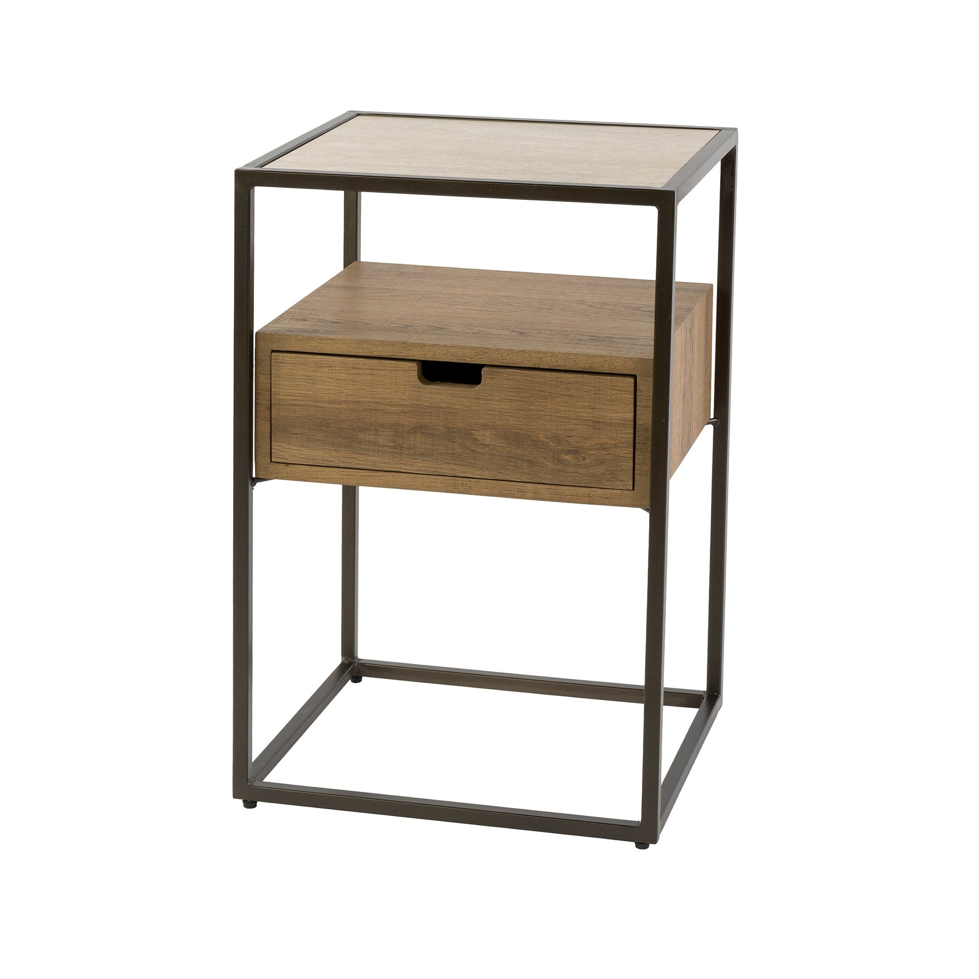 Nachttisch – 40×35×60 cm – Keramik travertin | Modell N0234