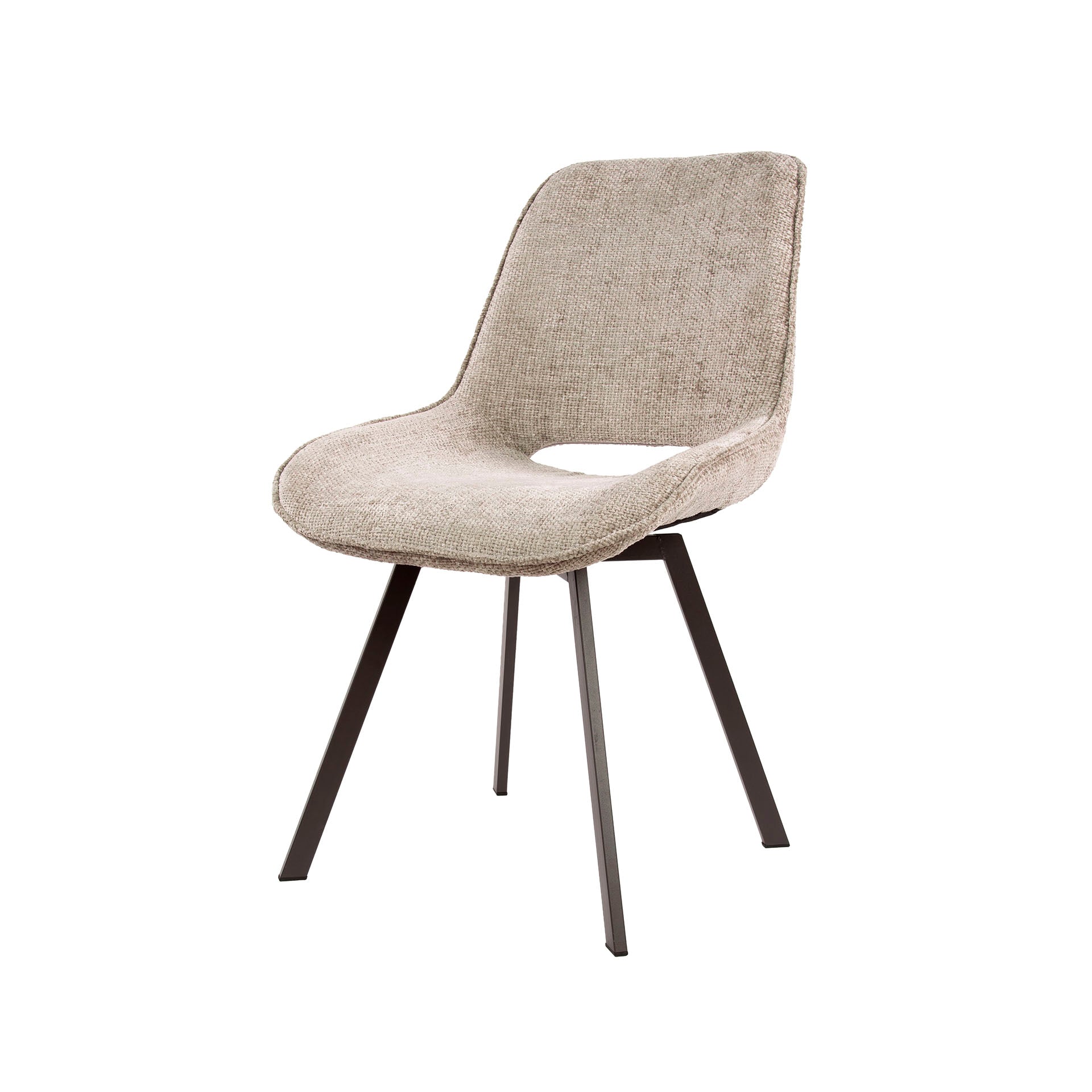 Stuhl – drehbar 4-er pack – 51×62×87 cm – Hoven taupe | Modell N0236