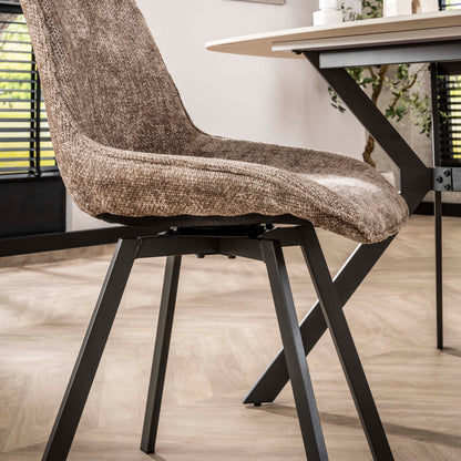 Stuhl – drehbar 4-er pack – 51×62×87 cm – Hoven taupe | Modell N0236