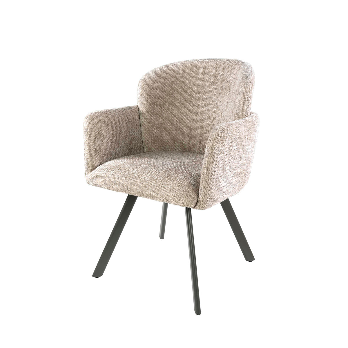 Stuhl – drehbar 2-er pack – 58×61×85 cm – Hoven taupe | Modell N0237