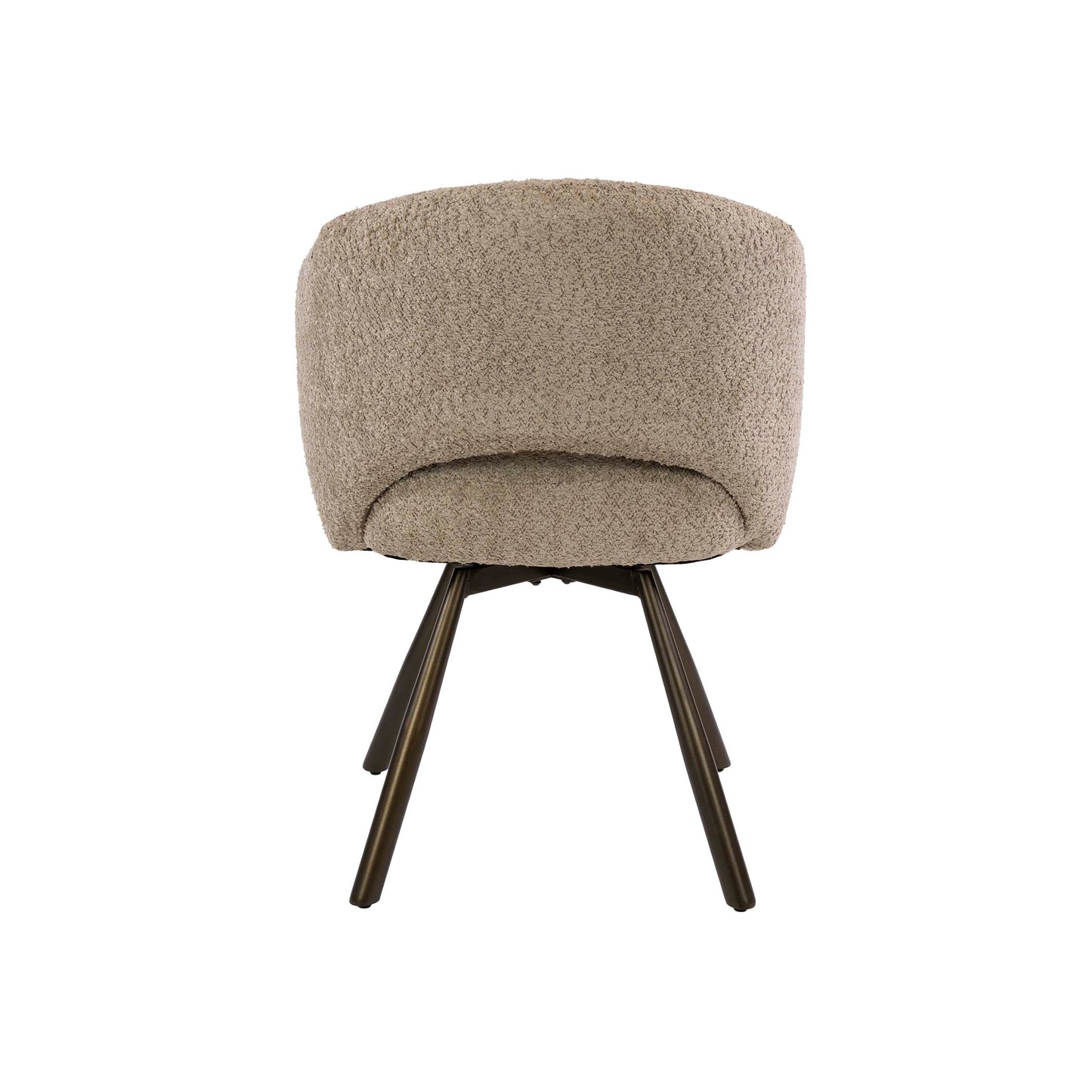 Stuhl – drehbar 2-er pack – 58×56×81 cm – Bouclé sand-braun | Modell N0239