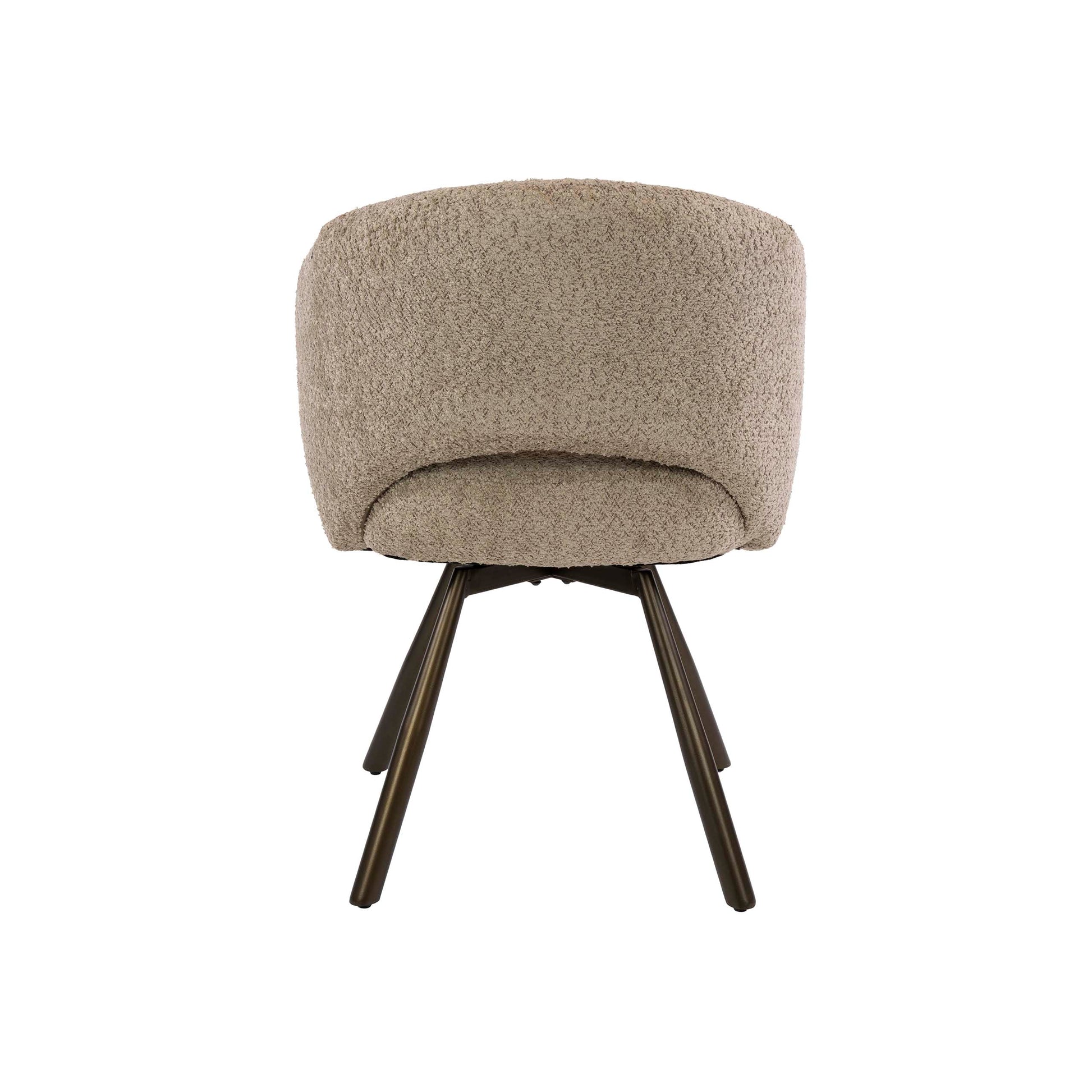 Stuhl – drehbar 2-er pack – 58×56×81 cm – Bouclé sand-braun | Modell N0239