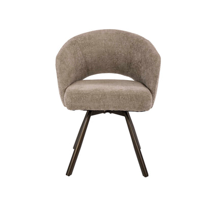 Stuhl – drehbar 2-er pack – 58×56×81 cm – Bouclé sand-braun | Modell N0239